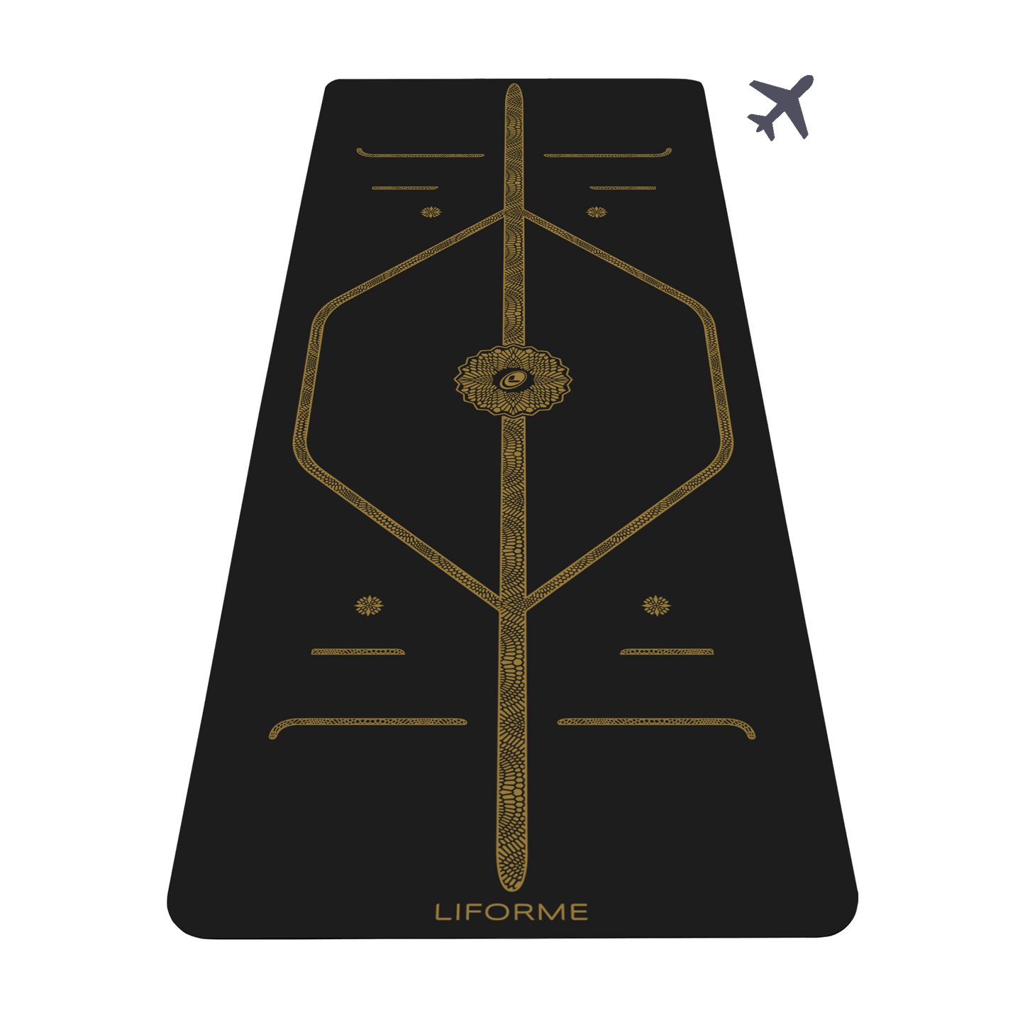 Liforme Black & Gold Travel Yoga Mat